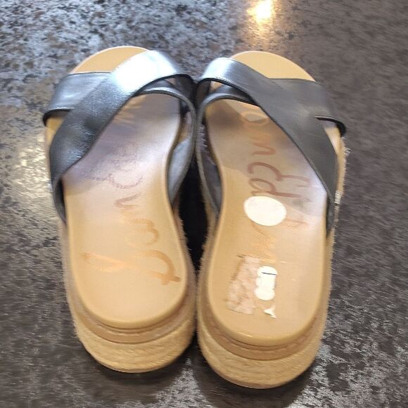 Sam Edelman Black Espadrille Slides - Picture 5 of 6